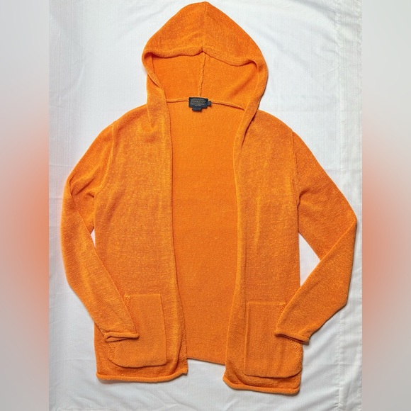 Pendleton Cardigan Front Pockets Women’s Size Medium Bright Orange - Picture 1 of 11